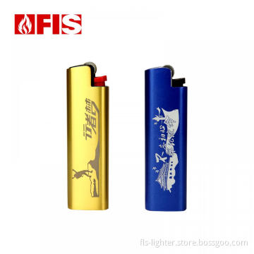 luxurious custom design metal body disposable flint lighter